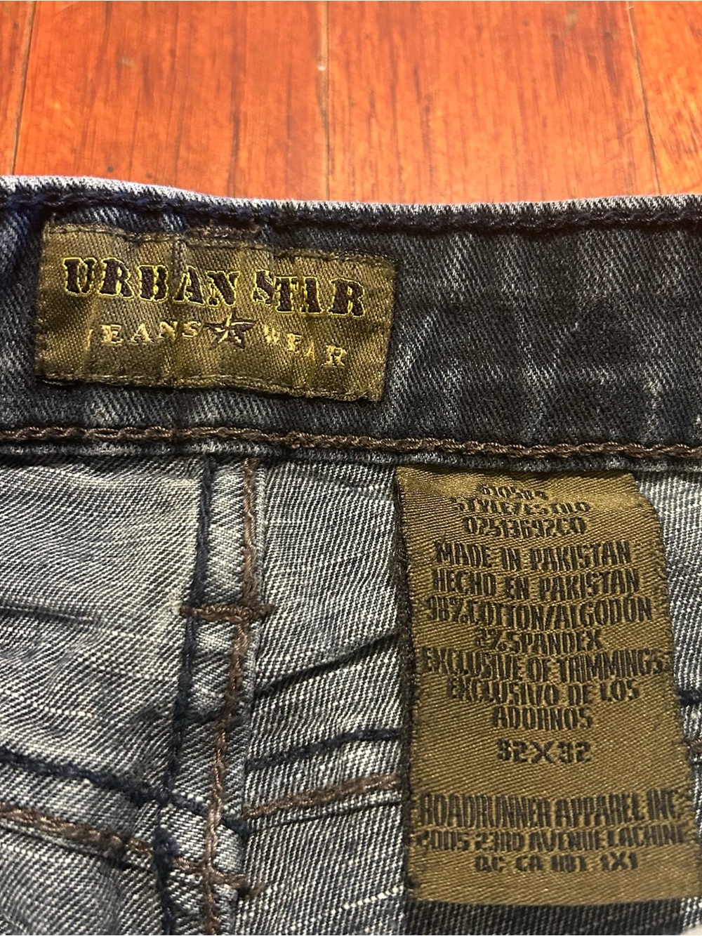Vintage Urban Star Streetwear Skater Straight Leg Embroidered Black Jeans 30x31 - Picture 10 of 14